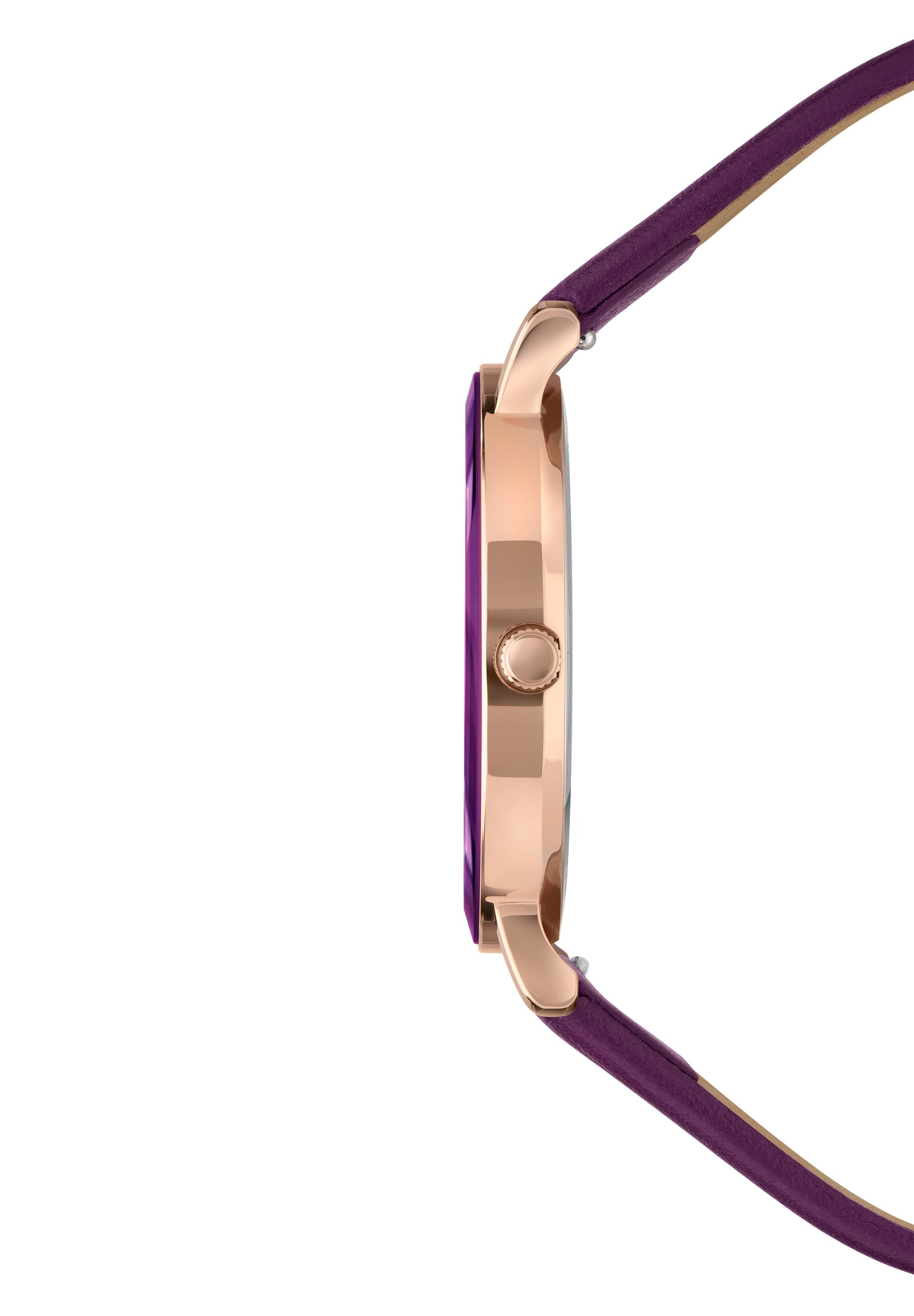 Alto Swiss Ladies Watch J4.385.L featuring a purple dial, gold accents, and a genuine leather strap, showcasing elegance and sophistication.