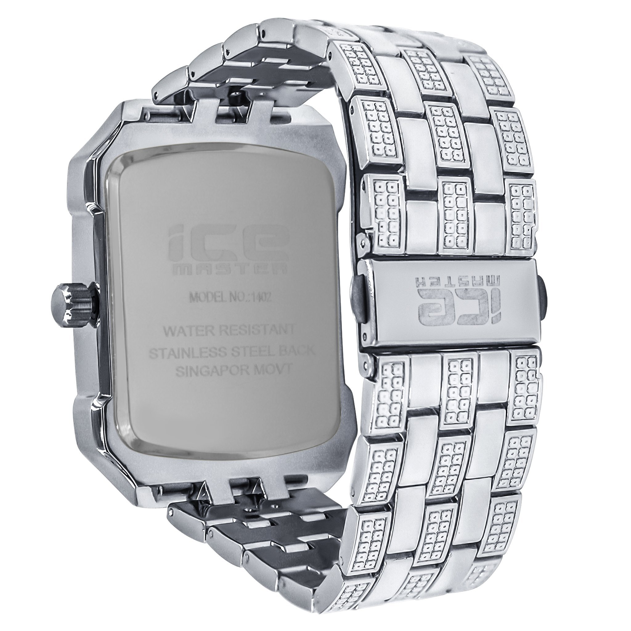 Bling Metal Band Watch featuring CZ accents, solid alloy construction, and adjustable links, showcasing its elegant design and durability.