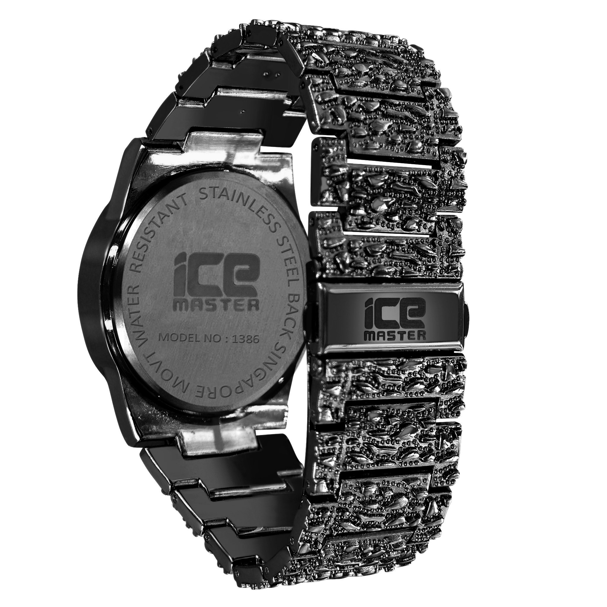 Bling Metal Band Watch featuring CZ accents, solid alloy construction, and adjustable links, showcasing its luxurious design and durability.