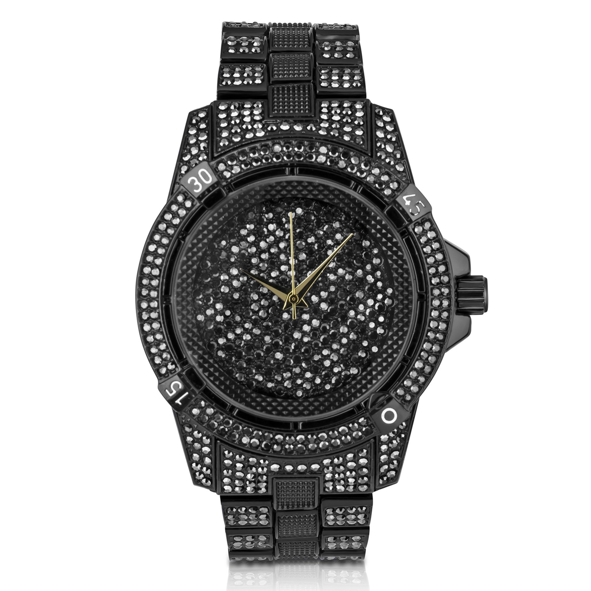 BRIETLOW Ice Master Watch featuring rhinestone crystals, metal alloy construction, and a stylish design suitable for various occasions.