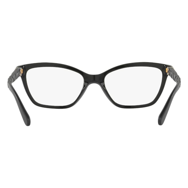 Burberry BE2221-3001 Women's Acetate Black Cat Eye Frame with 51mm lens, showcasing stylish design and quality craftsmanship.