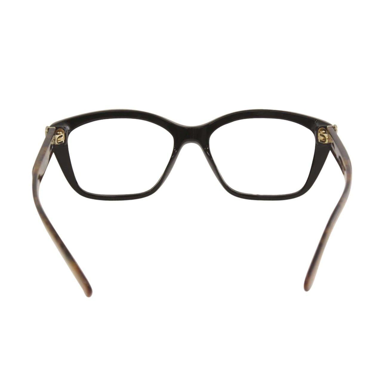 Burberry BE2265-3683 Black Havana Rectangular Women's Plastic Eyeglasses displayed elegantly with a stylish case.