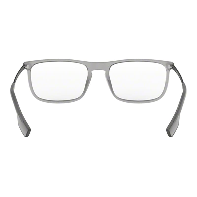 Burberry BE2288-3769 Men Matte Grey Rectangle Acetate Frame Optical Eyeglasses with demo lens, showcasing stylish design and Burberry branding.