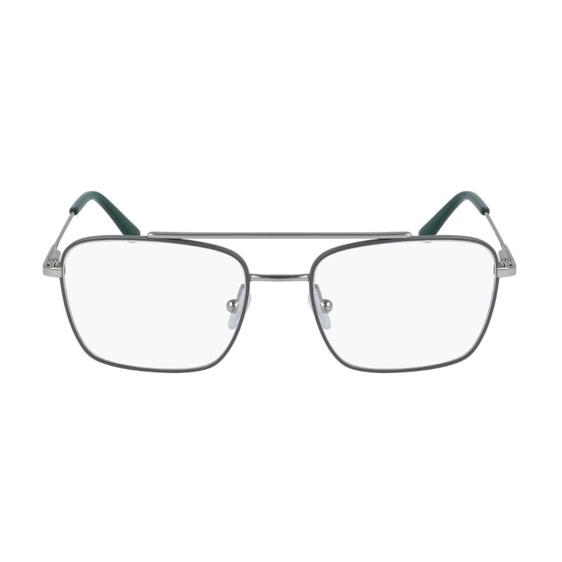 Calvin Klein CK-19104-030 Men's grey pilot eyeglasses with metal and satin frame, 53mm lens size.