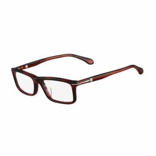 Calvin Klein CK-5772-277 Red Horn Square Men's Plastic Eyeglasses with a stylish design and lightweight frame.