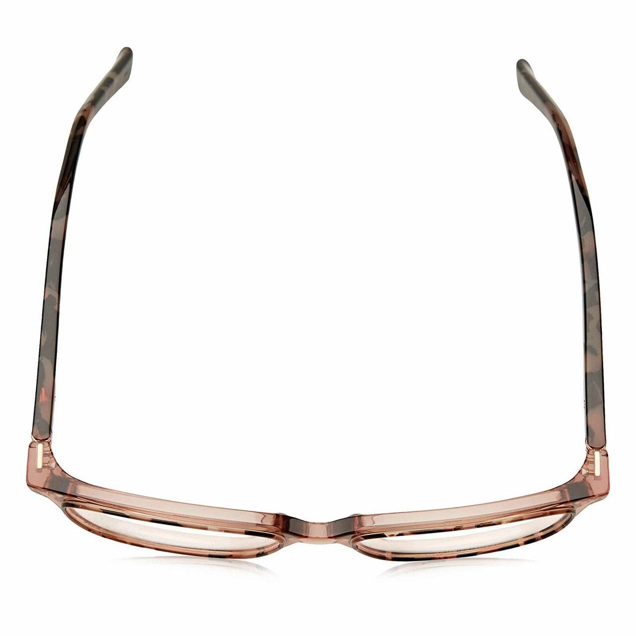 Calvin Klein CK-8580-643 Rose Tortoise Square Women's Plastic Eyeglasses displayed elegantly with a stylish case.