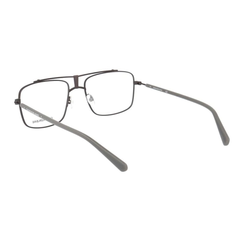 Calvin Klein CKJ19311-006 Unisex Grey Pilot Metal Frame Eyeglasses with 55mm lens, showcasing a modern design suitable for all genders.