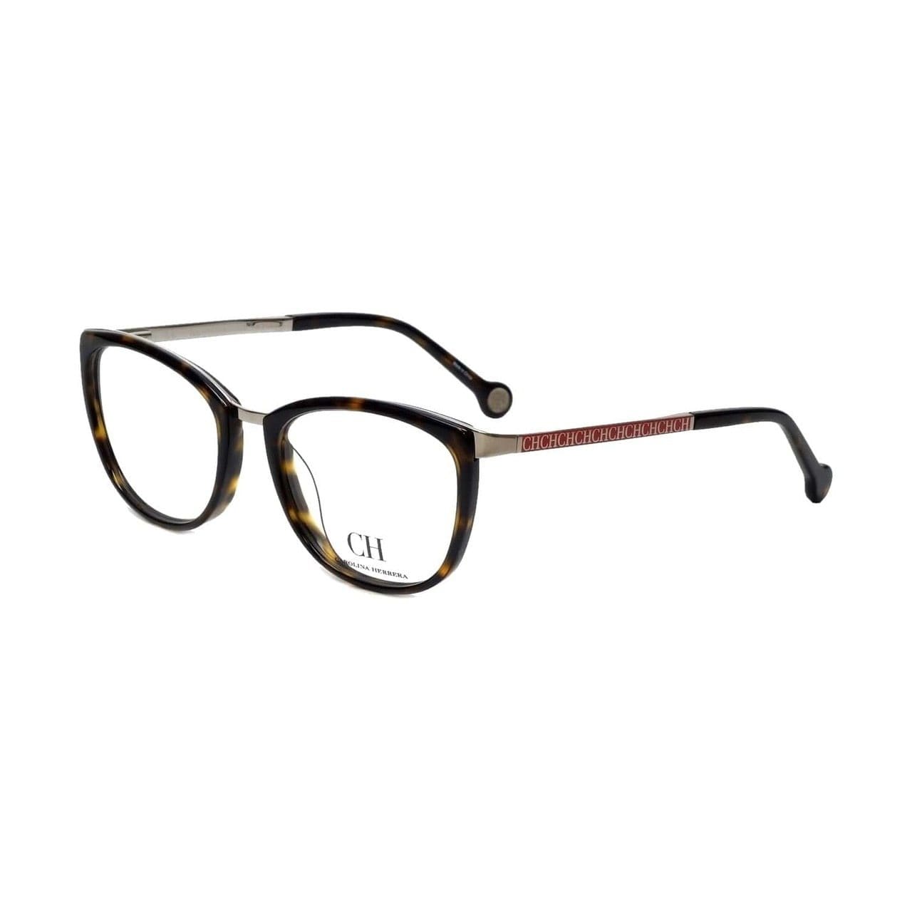 Carolina Herrera VHE092-0579 Tortoise Oval Women's Acetate Eyeglasses featuring a stylish tortoise frame and oval shape.