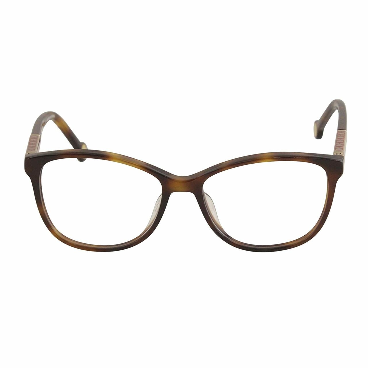 Carolina Herrera VHE734K-752Y Tortoise Oval Women's Plastic Eyeglasses with a stylish tortoise frame and oval shape.