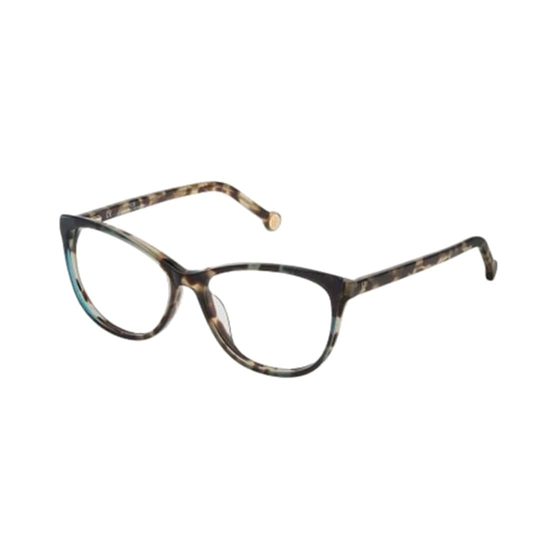 Carolina Herrera VHE804-07UH Havana Cat-Eye Women's Acetate Eyeglasses showcasing elegant design and stylish frame.