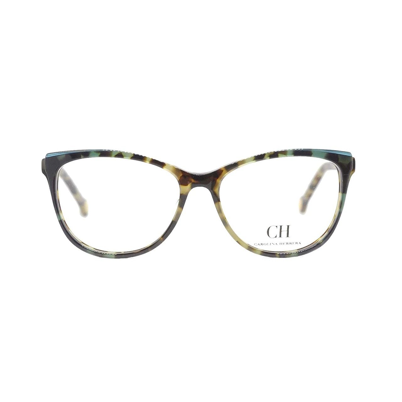 Carolina Herrera VHE804-07UH Havana Cat-Eye Women's Acetate Eyeglasses showcasing elegant design and stylish frame.