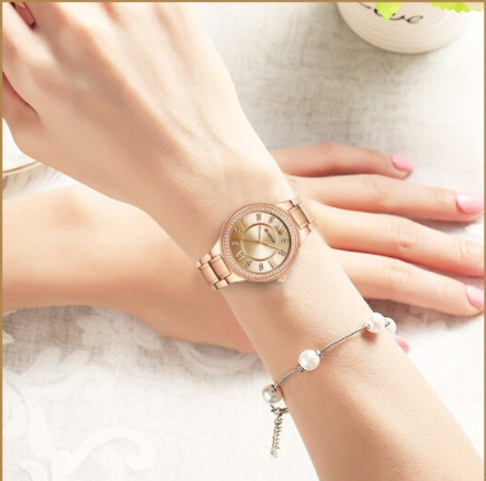 CASSANDRA Women's Classic Watch featuring a stylish design with adjustable links and a Japan Quartz movement.