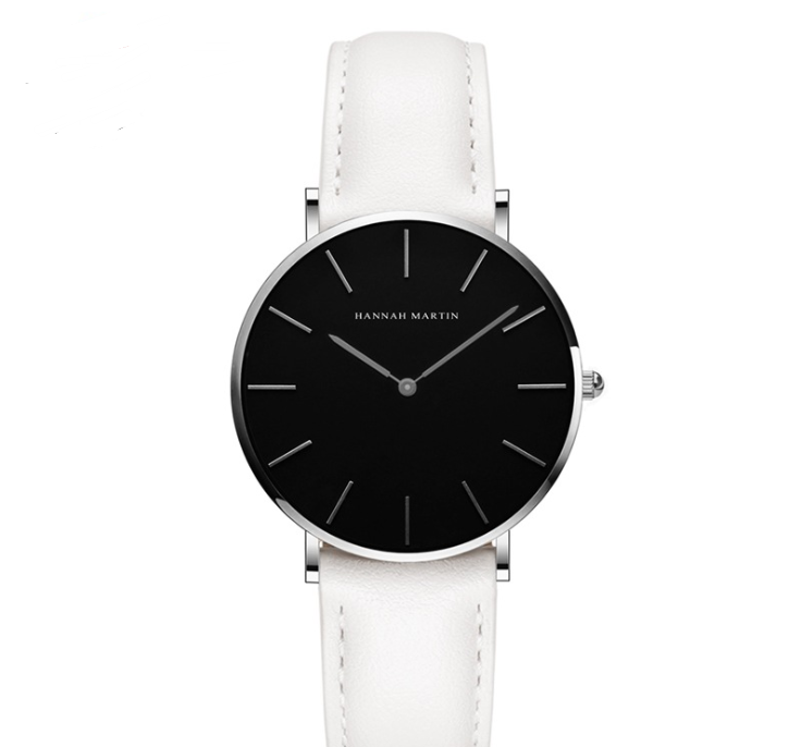 A stylish Casual Creative Light and Thin Quartz Wristwatch for women, featuring a round dial, stainless steel pin buckle, and a lightweight design.