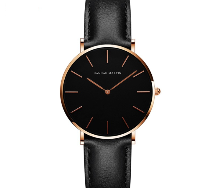 A stylish Casual Creative Light and Thin Quartz Wristwatch for women, featuring a round dial, stainless steel pin buckle, and a lightweight design.