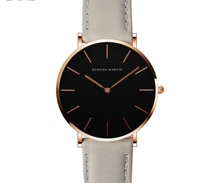 A stylish Casual Creative Light and Thin Quartz Wristwatch for women, featuring a round dial, stainless steel pin buckle, and a lightweight design.