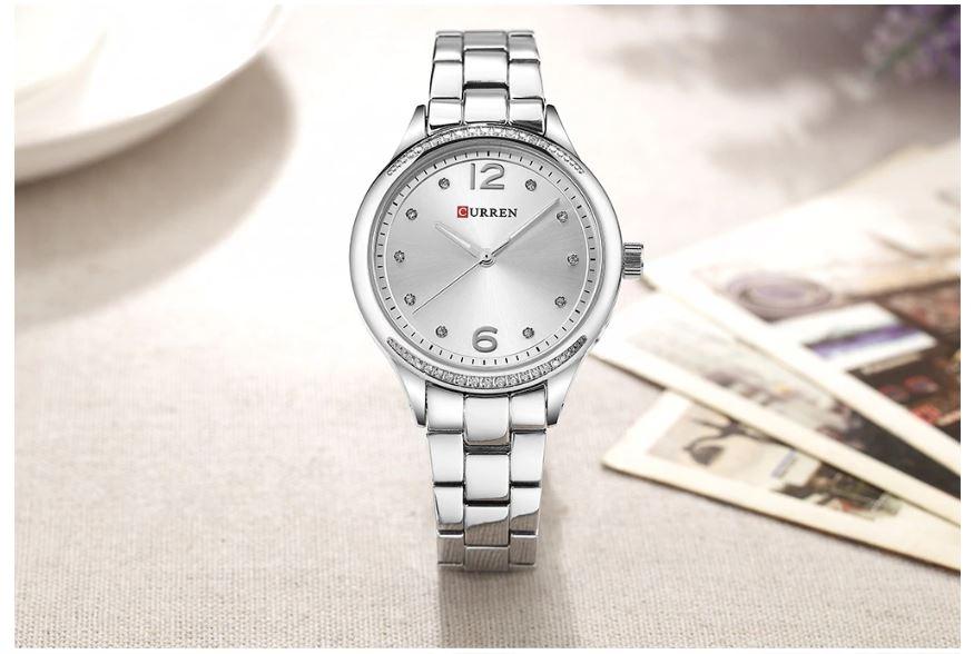 CHANNING Women's Classic Watch featuring a crystal-studded bezel, elegant design, and adjustable links.