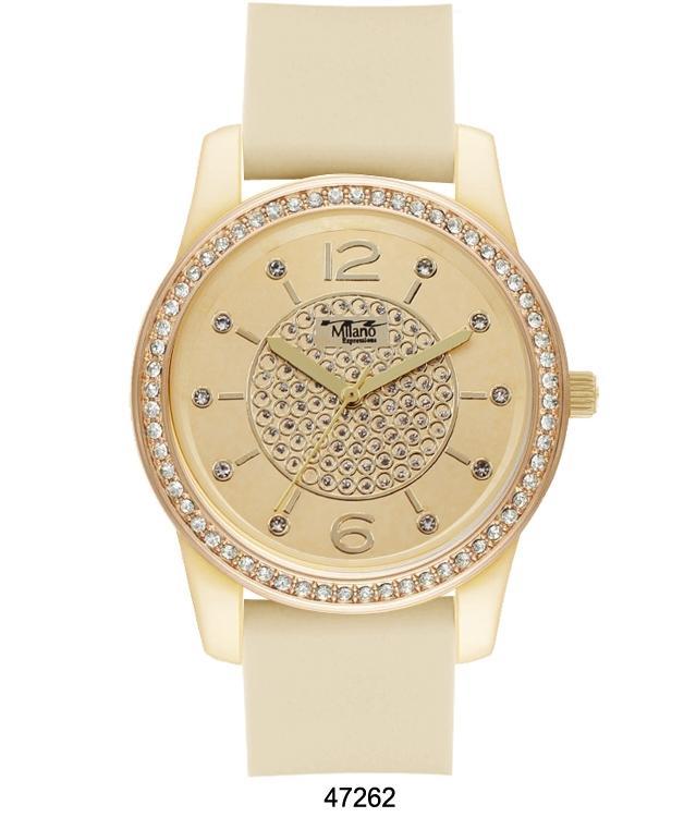 Chickasaw Gold Silicon Band Watch featuring a gold stone case and gold dial, perfect for stylish occasions.