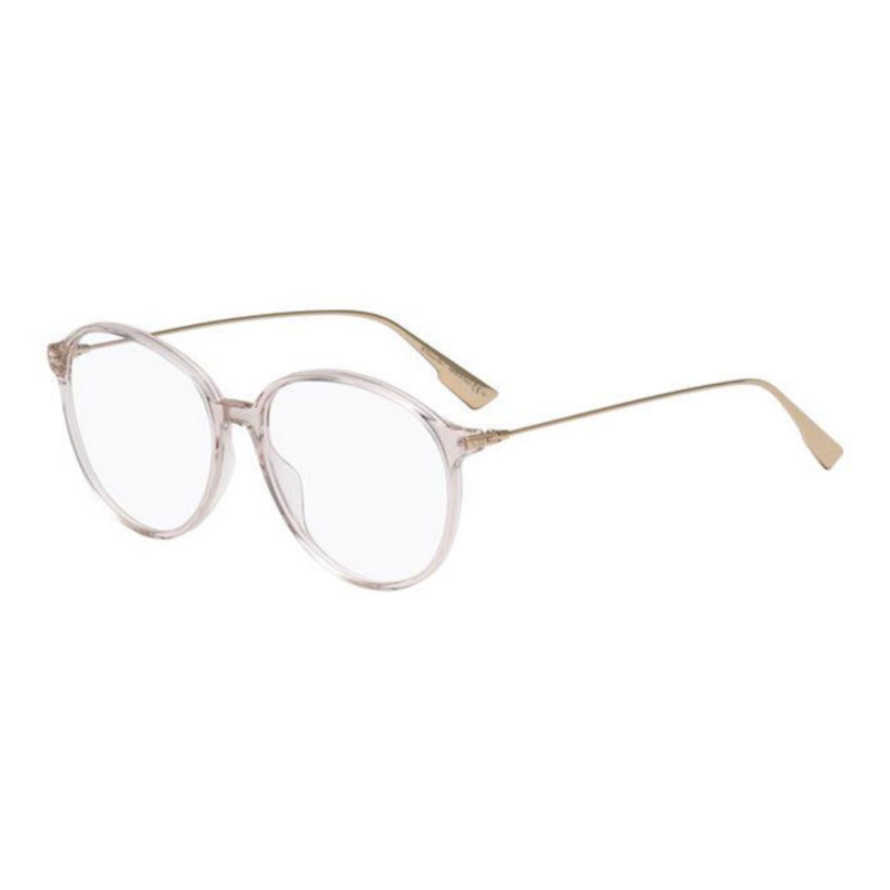 Christian Dior Dior Sight 02-FWM Women's Nude Round Acetate Frame 55mm eyeglasses with a stylish design and demo lens.