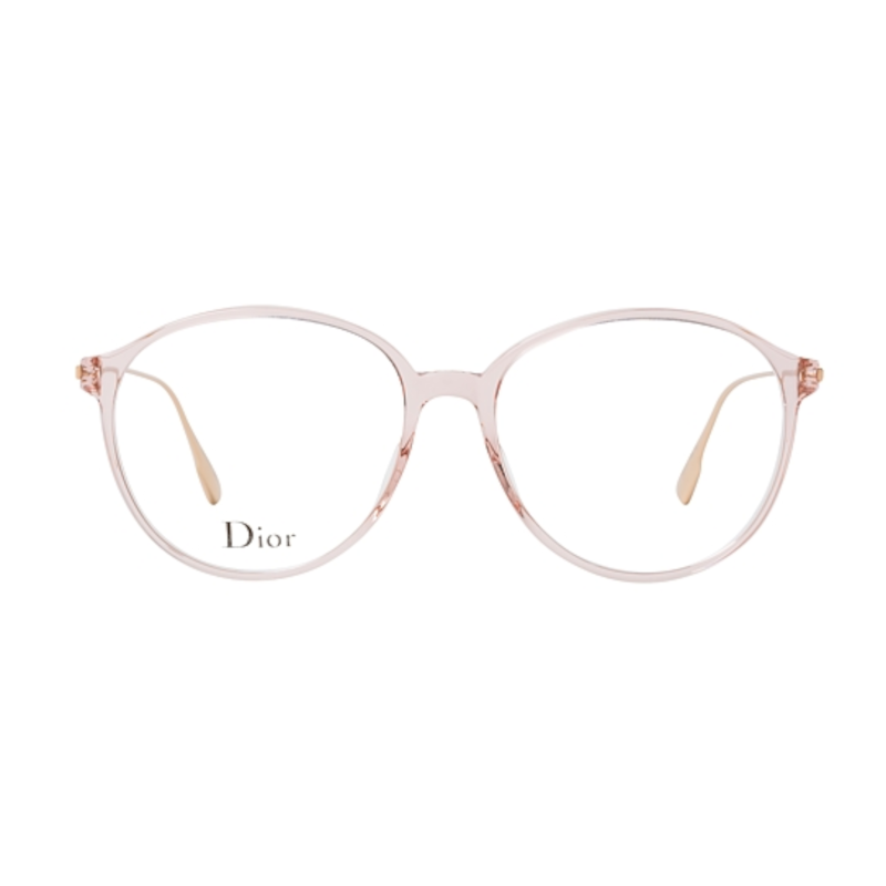 Christian Dior Dior Sight 02-FWM Women's Nude Round Acetate Frame 55mm eyeglasses with a stylish design and demo lens.