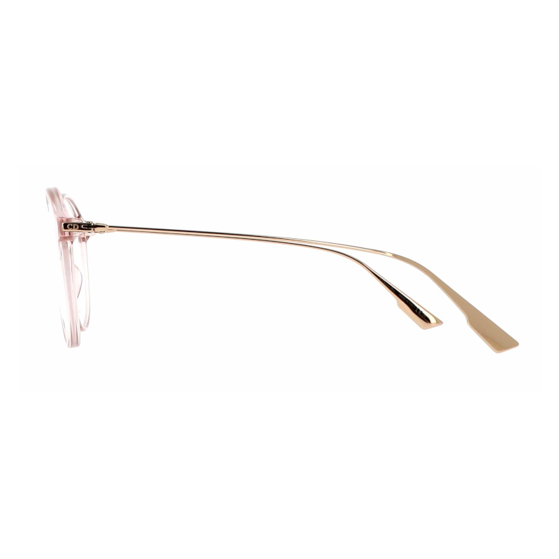 Christian Dior Dior Sight 02-FWM Women's Nude Round Acetate Frame 55mm eyeglasses with a stylish design and demo lens.