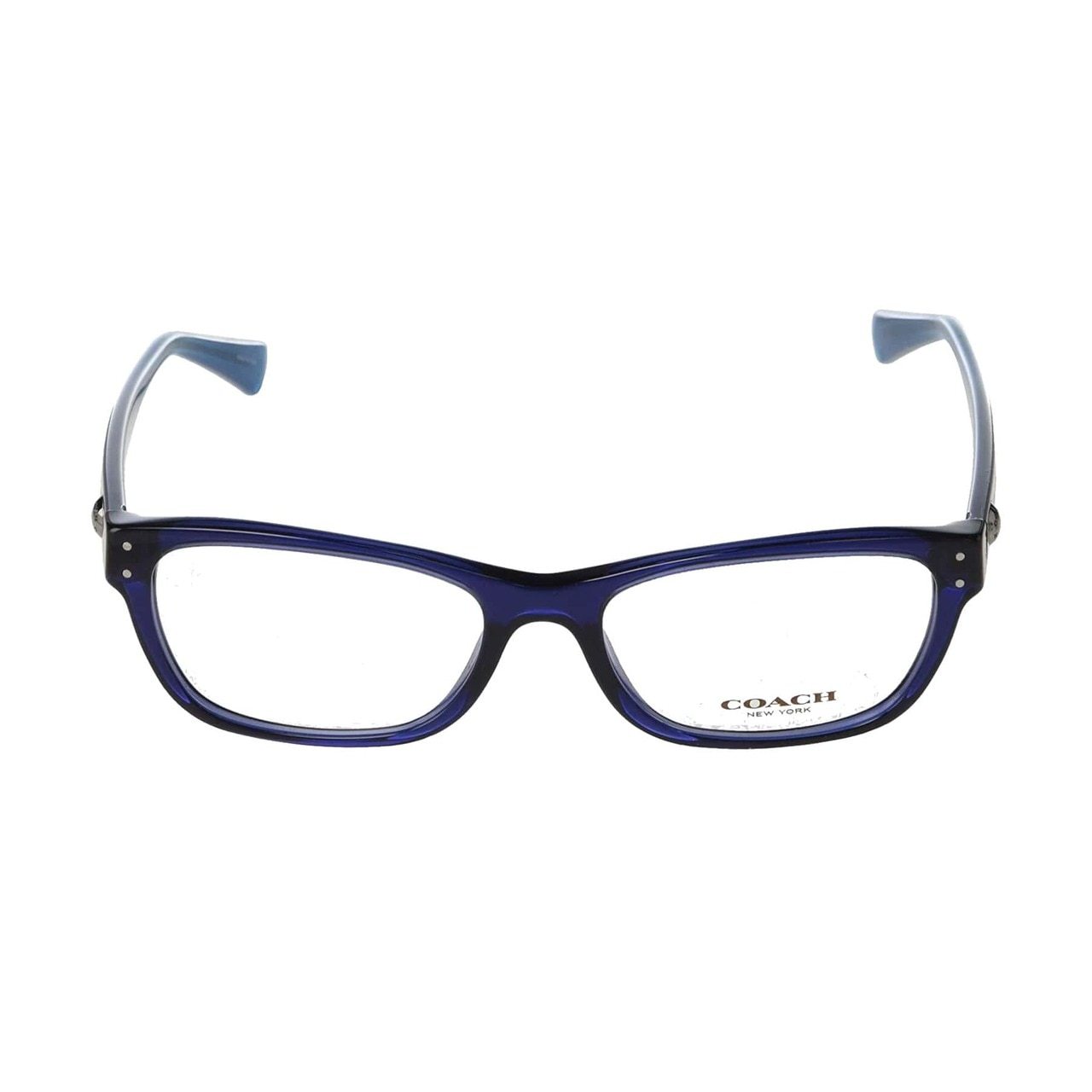 Coach HC6082-5352 Crystal Navy Azure Rectangular Women's Plastic Eyeglasses with stylish rectangular frames.