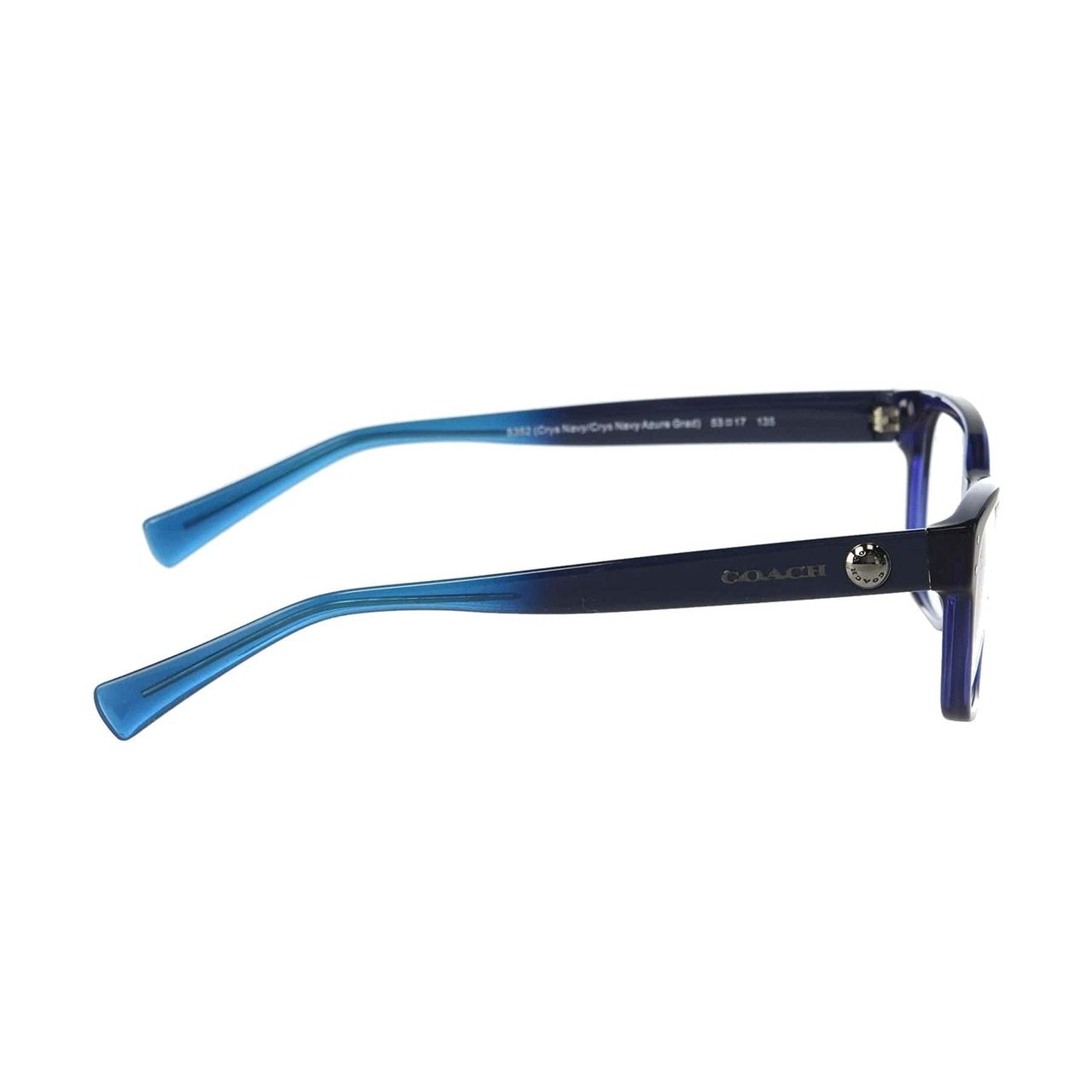 Coach HC6082-5352 Crystal Navy Azure Rectangular Women's Plastic Eyeglasses with stylish rectangular frames.