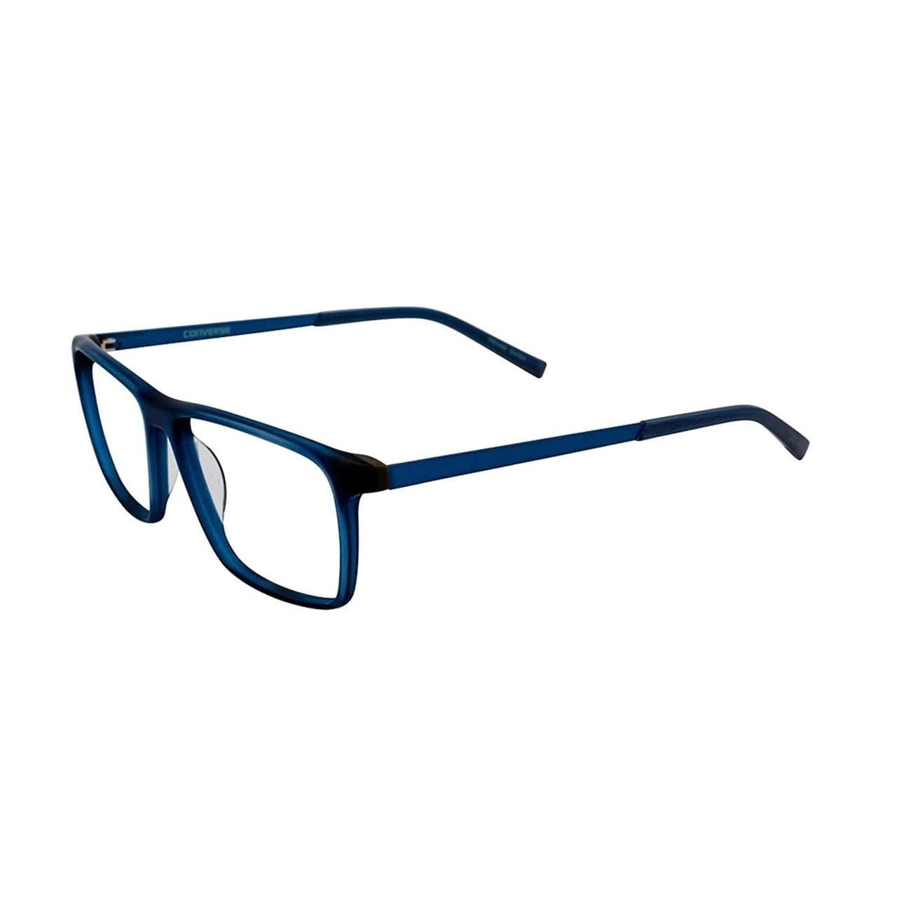 Converse Q311 Blue Rectangular Men's Acetate Eyeglasses displayed with a stylish blue frame and demo lens.