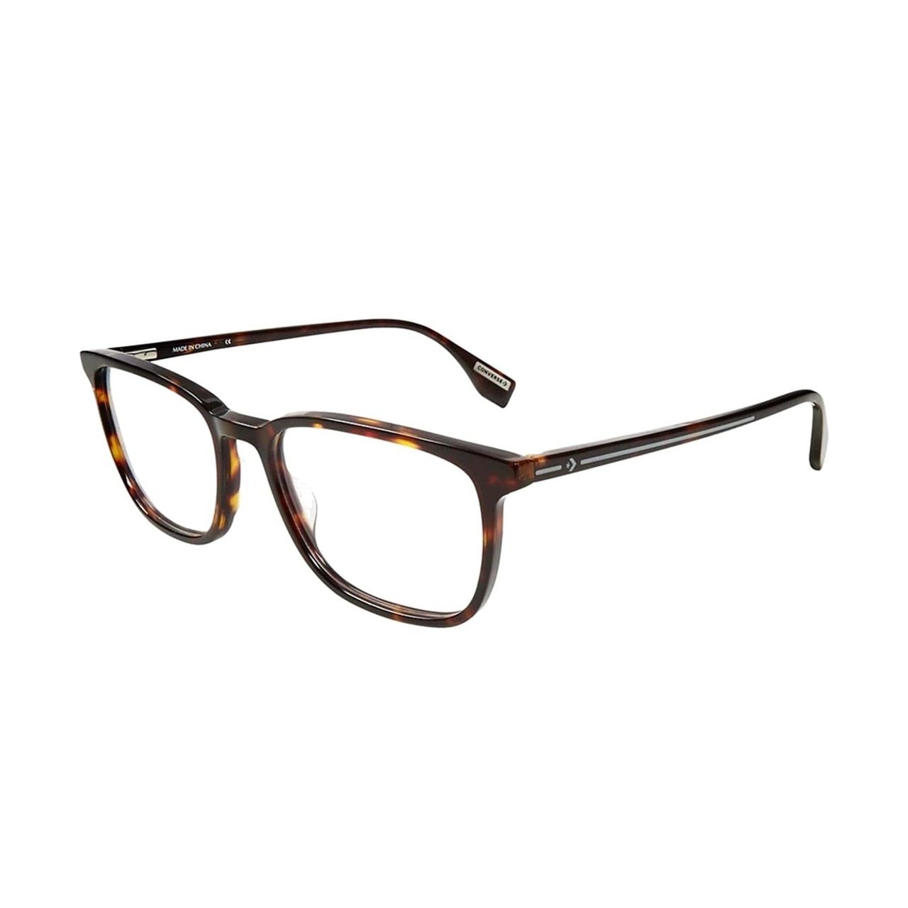 Converse Q313 Tortoise Square Men's Acetate Eyeglasses showcasing a stylish tortoise shell pattern and square frame design.