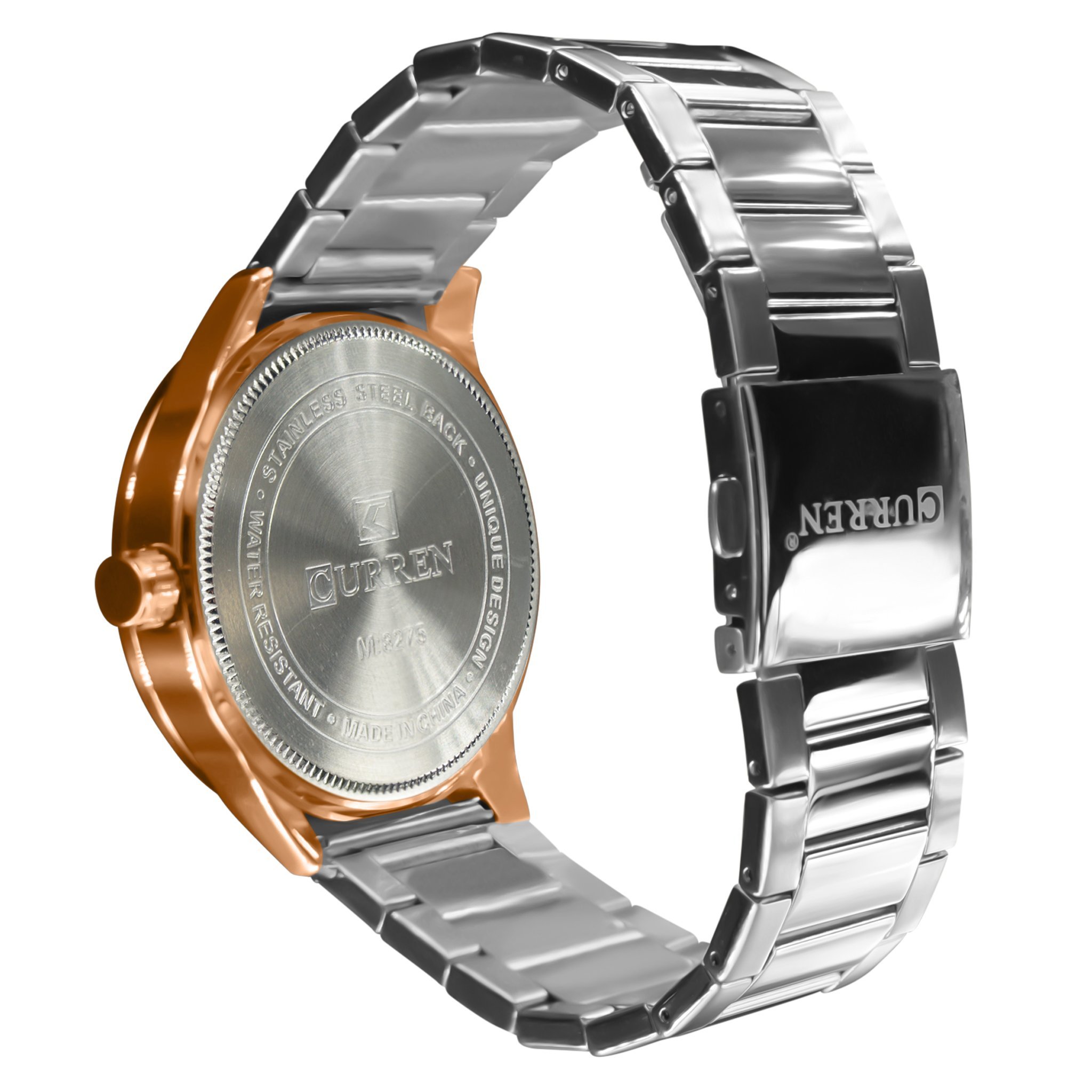 CURREN Metal Band Watch-550733 featuring a classic design with a stainless steel back cover and Japan Seiko Movement.