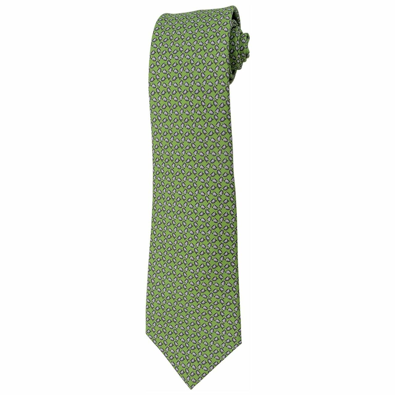 Davidoff handmade Italian silk necktie in green, featuring a luxurious design and elegant gift sleeve.