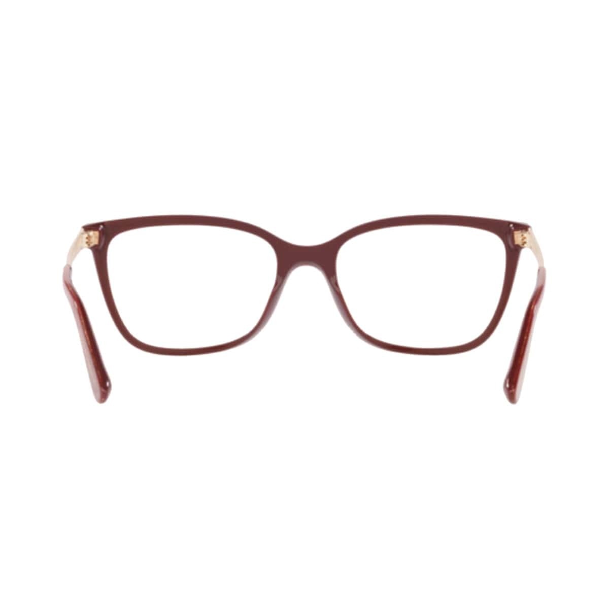 Dolce & Gabbana DG3317-3219 eyeglasses featuring glitter gold striped bordeaux acetate frame in a rectangular shape.