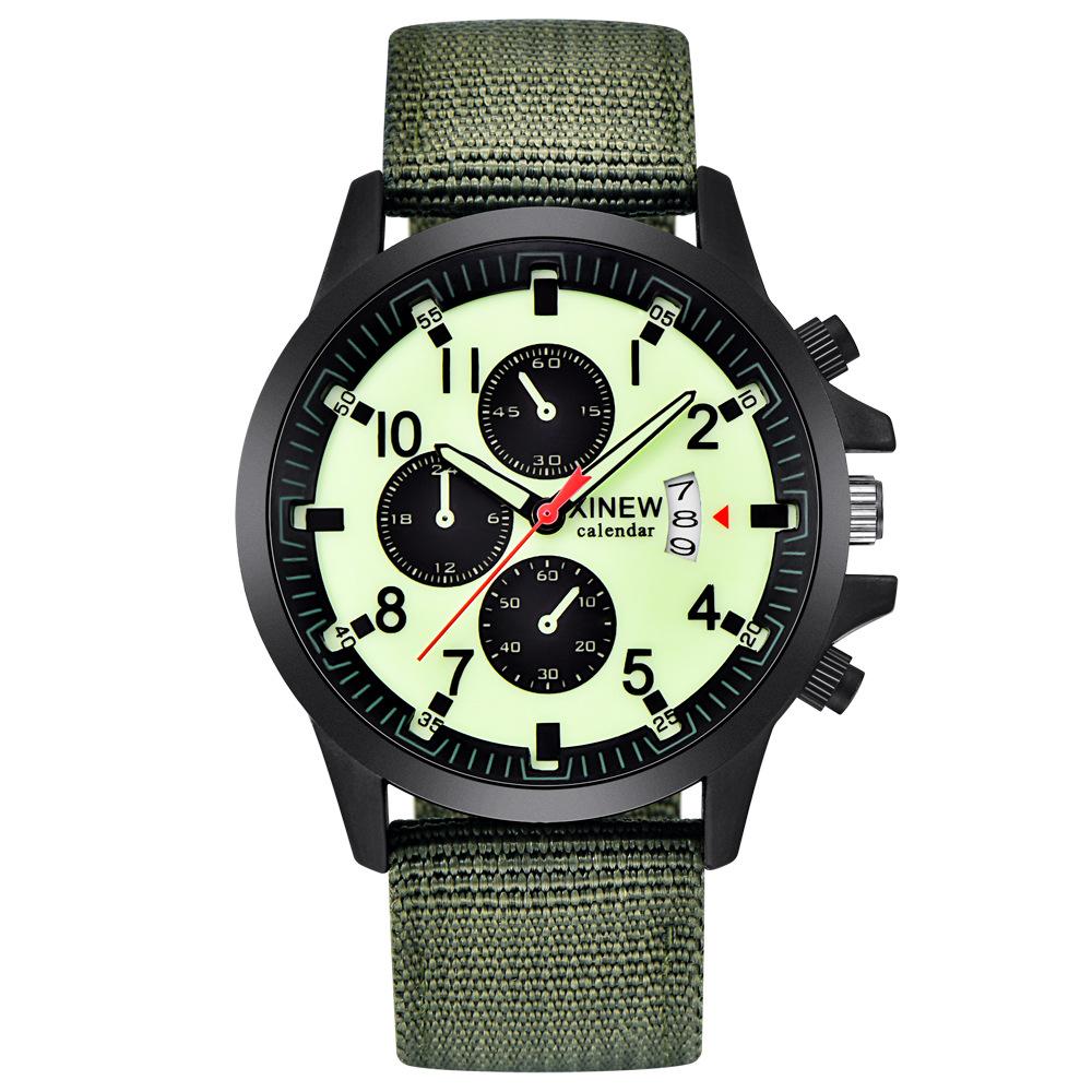 Fashion Nylon Band Military Sports Watch for Men with a durable nylon strap and stylish military design.