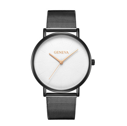 Fashion Popular Simple Casual Watch for Men with stainless steel strap and round dial design.