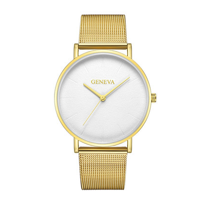 Fashion Popular Simple Casual Watch for Men with stainless steel strap and round dial design.