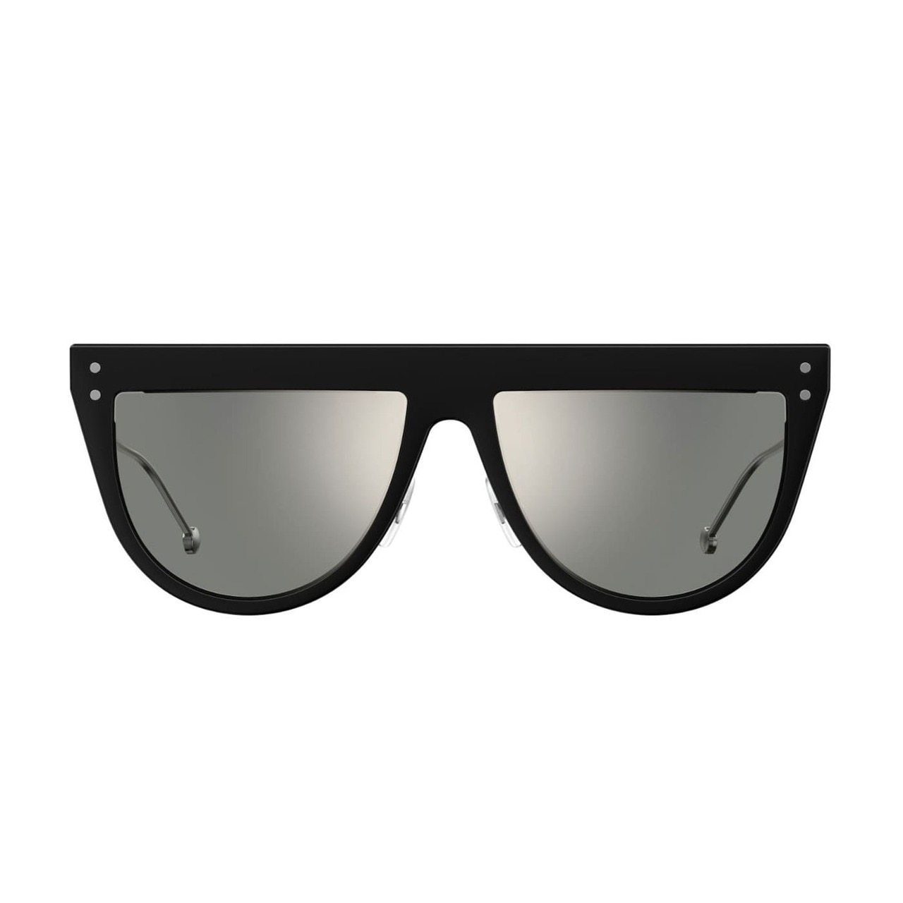 Fendi FF 0372/S-807/T4 Black Flat Top Grey Lens Women's Acetate Sunglasses showcasing a stylish black frame and grey lenses.