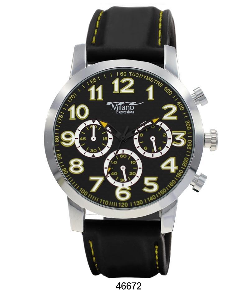 M Milano Expressions Fort Wayne watch featuring a black rubber strap, black case, and black dial, showcasing a modern and stylish design.