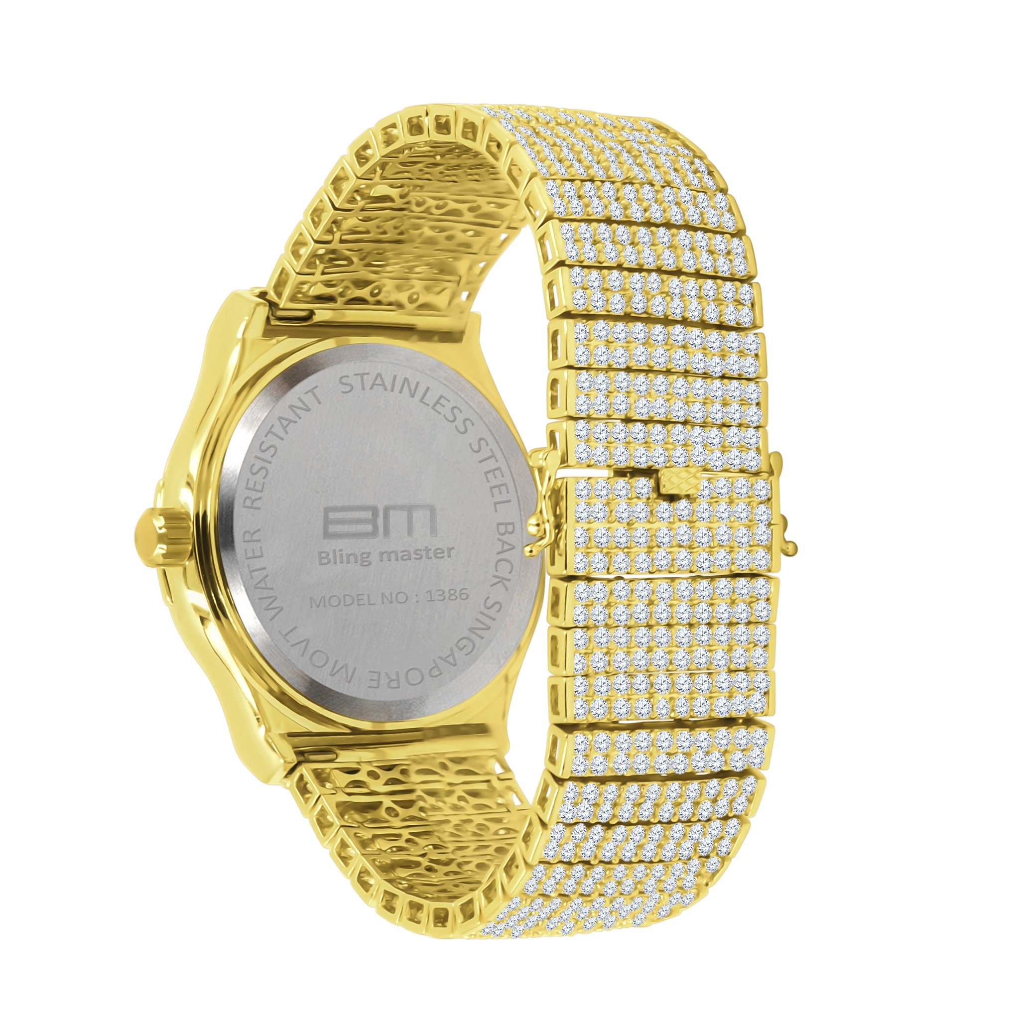 GALLANT Steel CZ Watch featuring cubic zirconia stones and stainless steel design, showcasing elegance and durability.