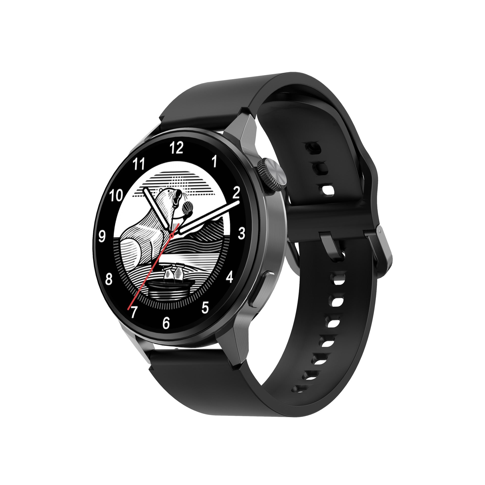 HD NFC Bluetooth Call Multi-sport Watch with a sleek design and vibrant display, showcasing its features and silicone wristband.