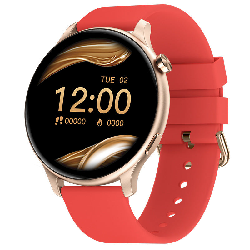 Heart Rate Blood Oxygen Monitoring Sports Watch with Bluetooth, featuring a sleek design and silicone strap, displaying health metrics on the screen.