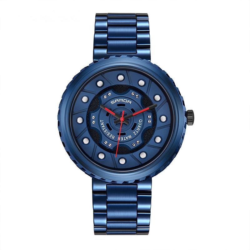 High Quality Business Quartz Watch for Men featuring a round dial, stainless steel strap, and waterproof design.