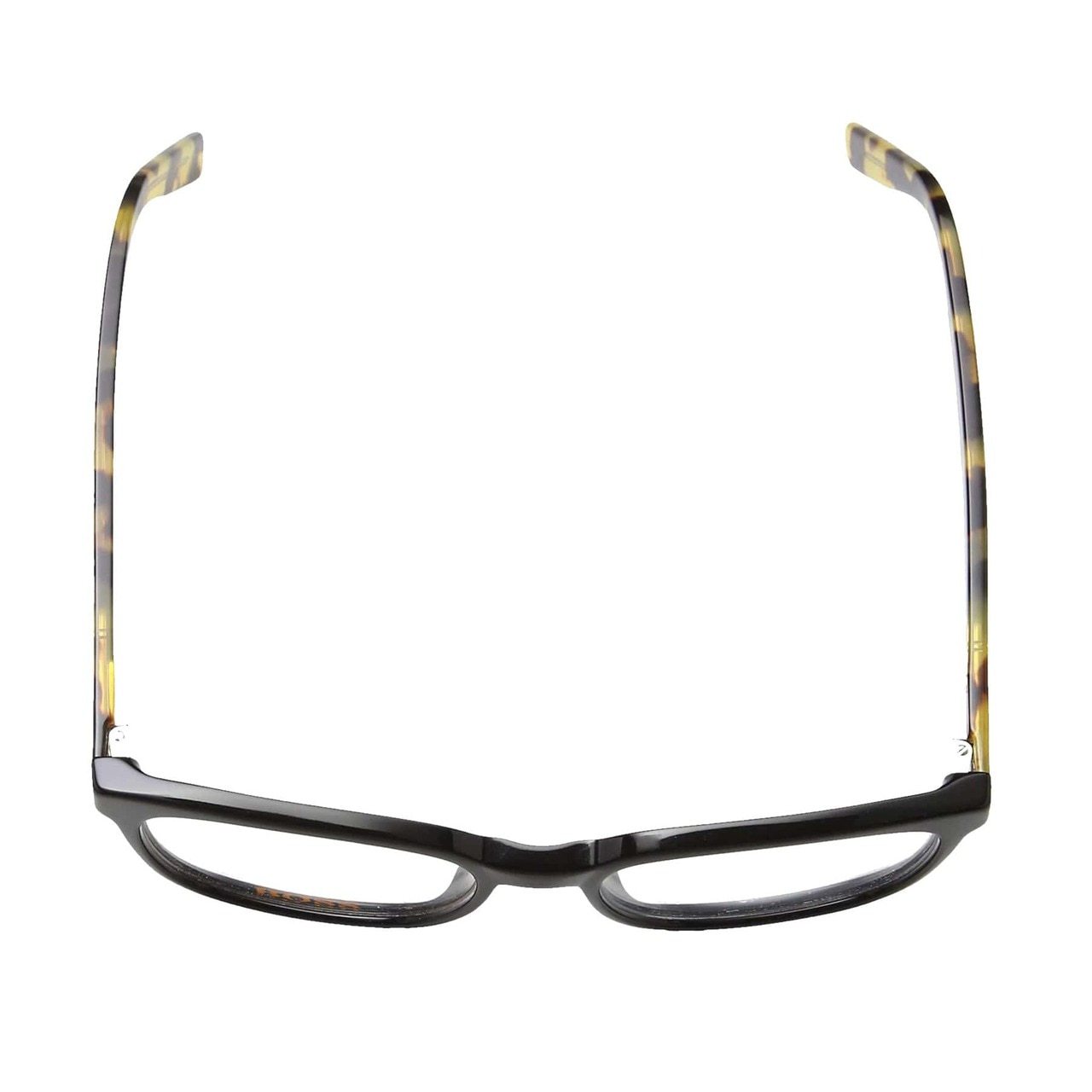 Hugo Boss Orange BO0215-Y5Q Havana Black Square Men's Acetate Eyeglasses showcasing a stylish square frame in a sophisticated color.