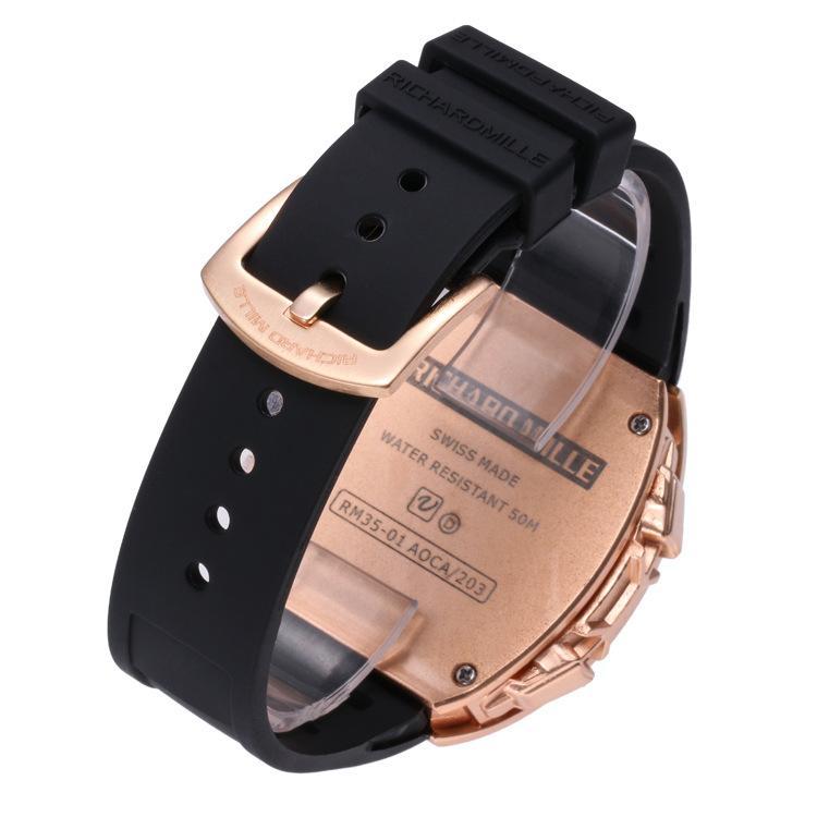 Korean Style Fashion Popular Watch featuring a silicone band and rectangular dial, showcasing its modern design and stainless steel buckle.