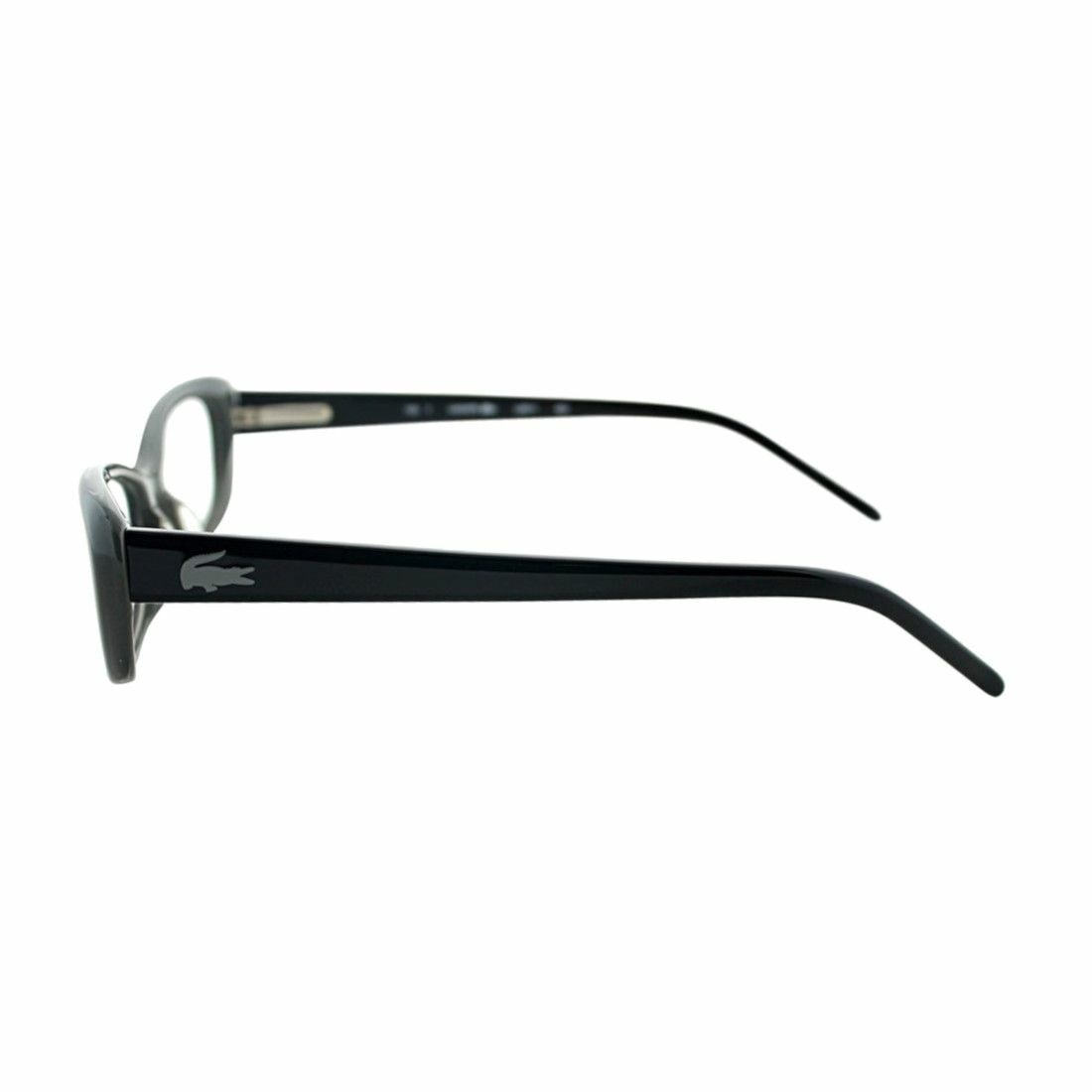 Lacoste L2611-001 Black Cat Eye Women's Plastic Eyeglasses with a stylish black frame and cat eye shape.