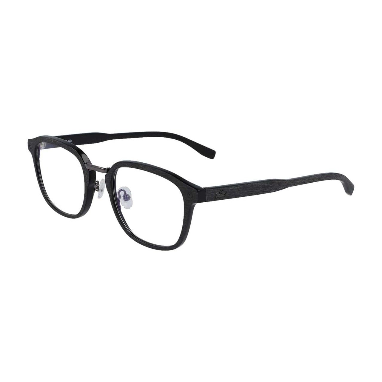 Lacoste L2831PC-002 Onyx Square Men's Acetate Eyeglasses showcasing a stylish full-rim square design in onyx color.