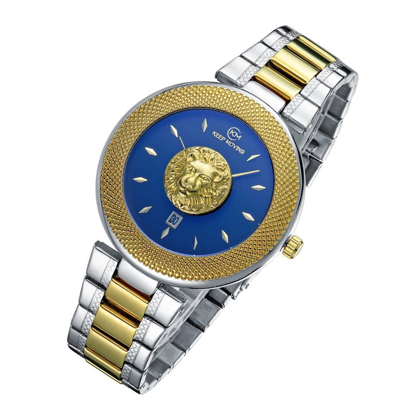 Ladies Quartz Belt Steel Band Watch featuring a stainless steel band, round dial, and spiral crown, perfect for stylish and practical wear.