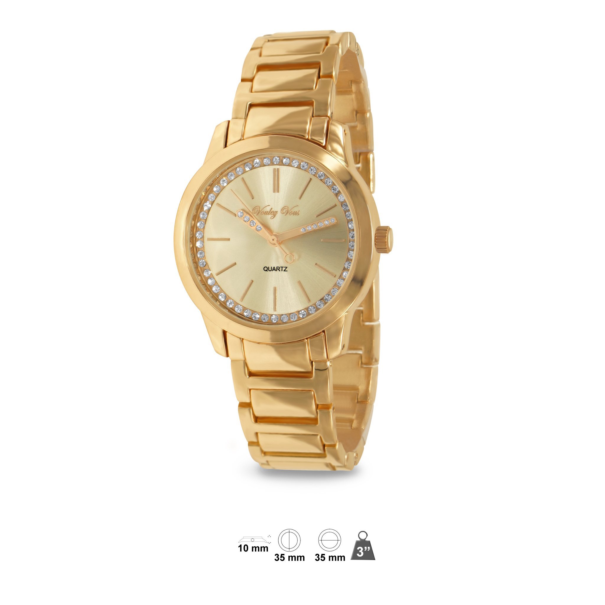 Ladies Bling Watch 88023 featuring a sleek design with sparkling accents, perfect for stylish women.