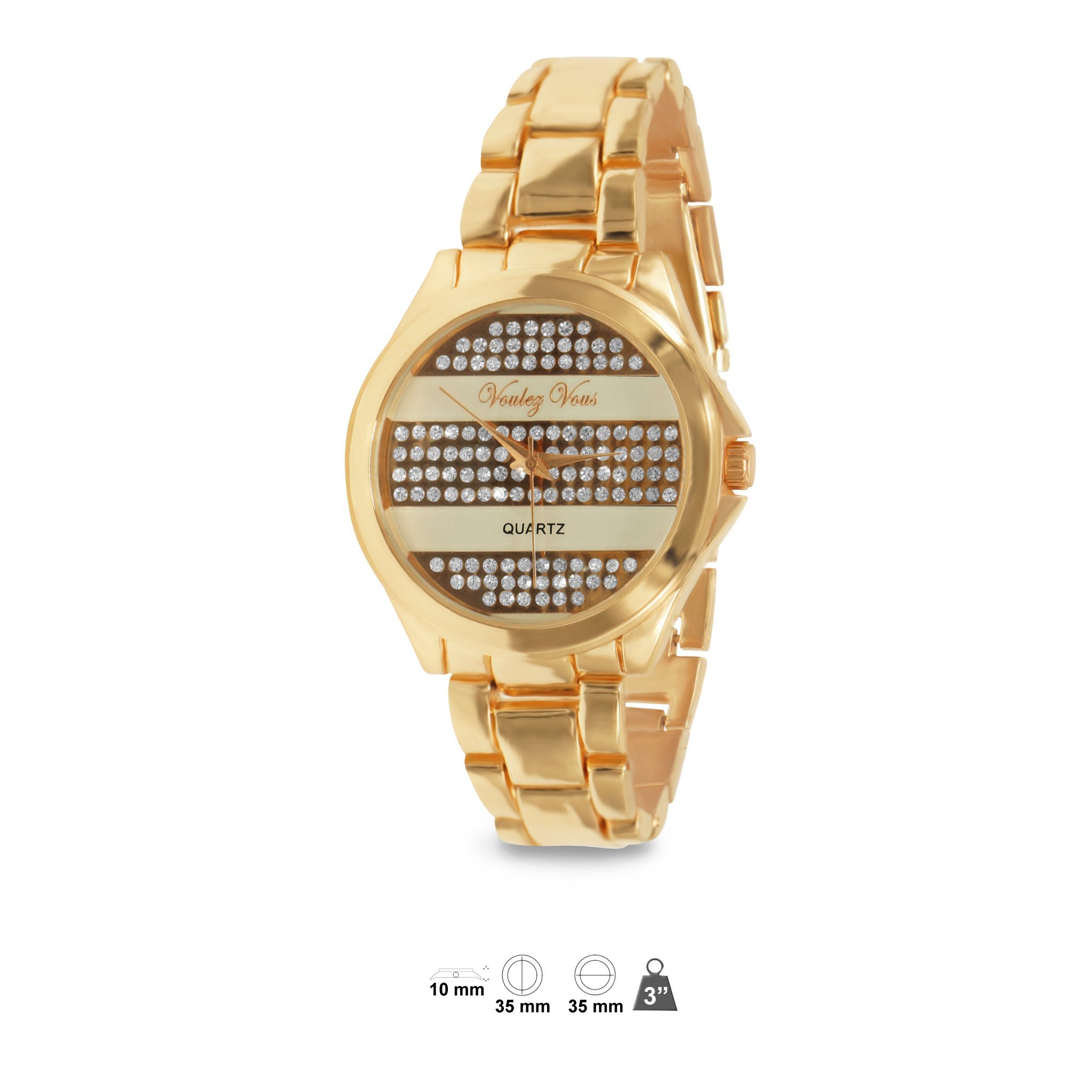 Ladies Bling Watch 87253 featuring a sleek design with sparkling accents, perfect for stylish women.