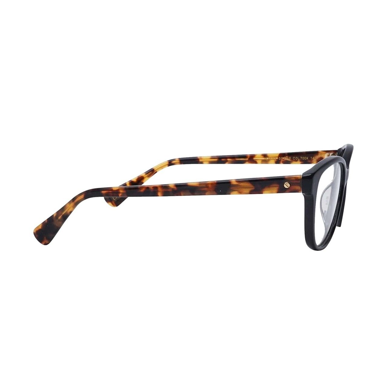 Stylish Lanvin VLN 662M-700X shiny black square unisex acetate eyeglasses with a modern design.