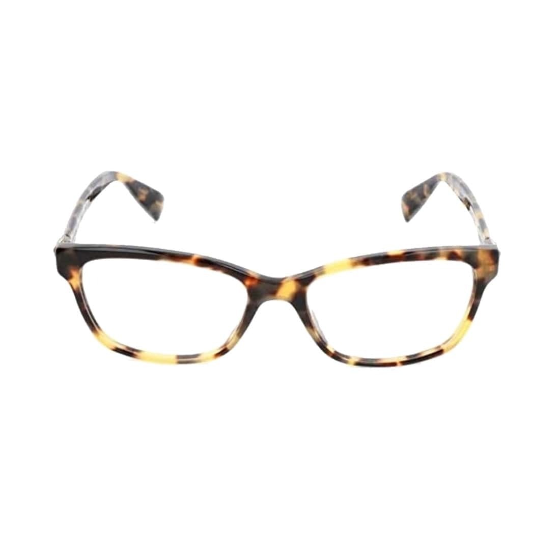 Lanvin VLN 706S-0777 Brown Honey Havana rectangular women's acetate eyeglasses showcasing a stylish full-rim design.