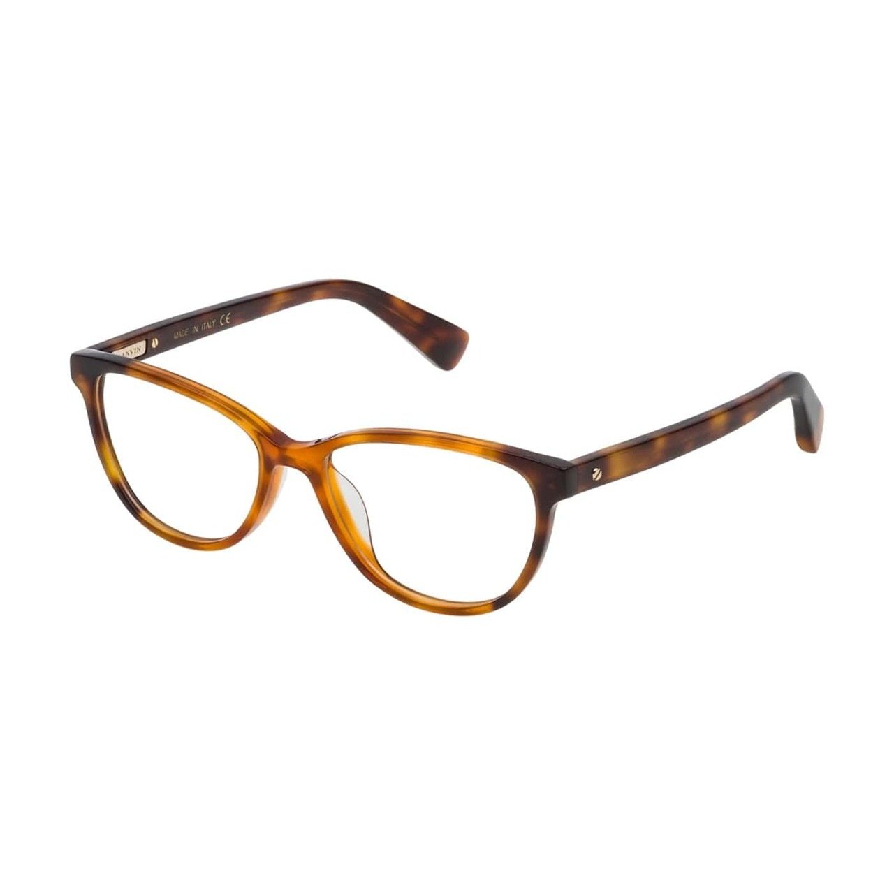 Lanvin VLN 747M-0752 Brown Square Unisex Acetate Eyeglasses showcasing a stylish brown frame and square lens design.